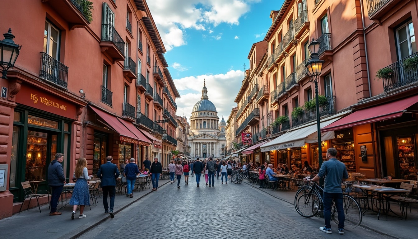 Illustration: Description des quartiers emblématiques de la ville rose