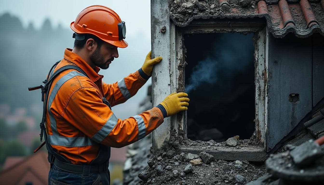 Toiture amiante : gouttière obstruction et détection sécurisée