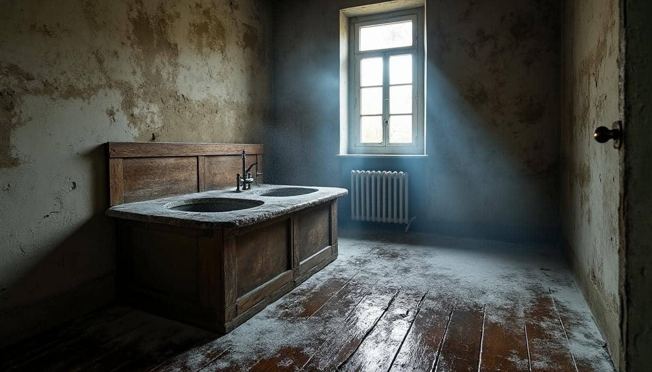 Illustration: Risques et conséquences d’une toiture en amiante exposée à l’humidité intérieure et à la condensation