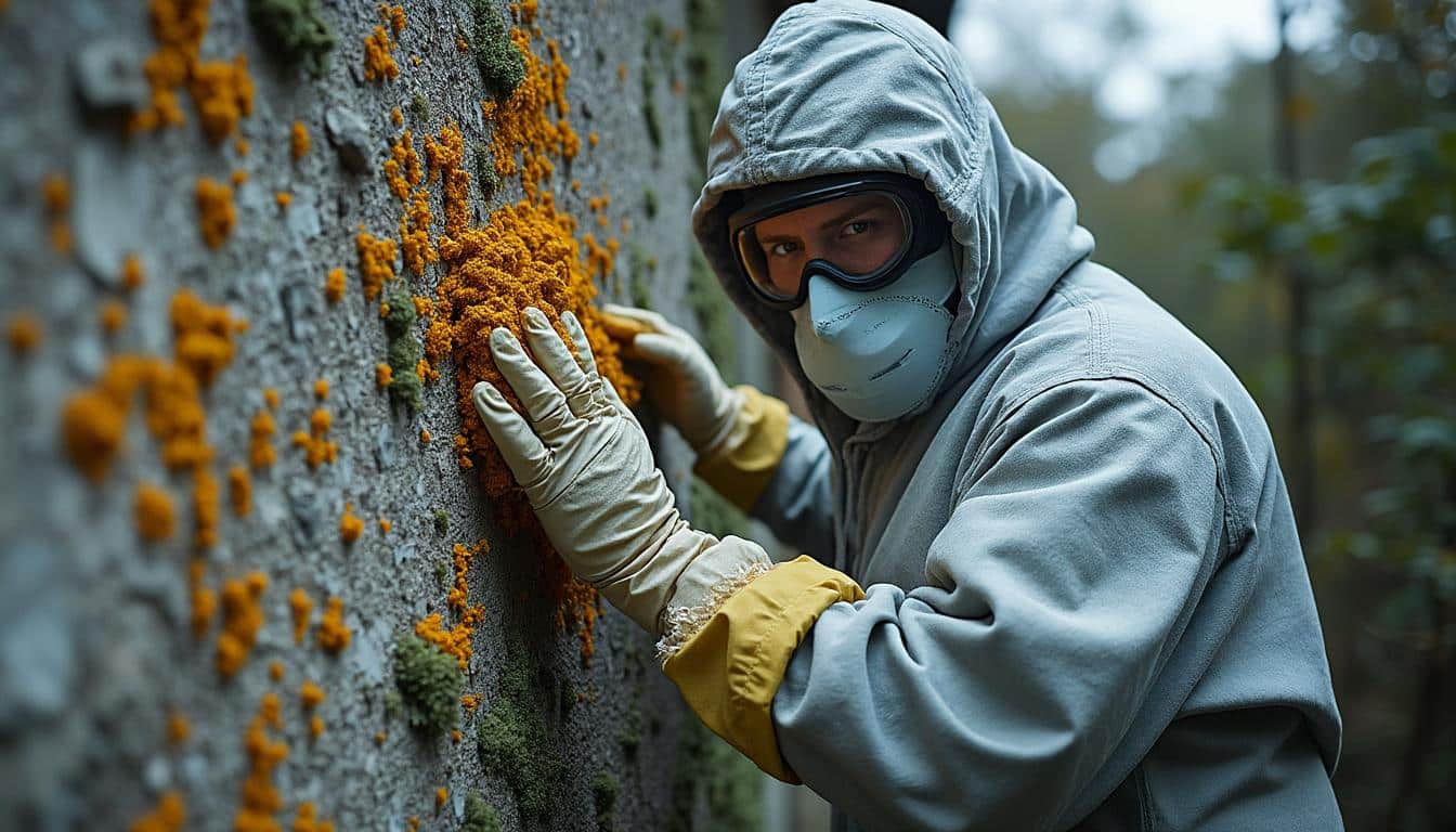 Toiture amiante : lichen, prolifération et nettoyage sécurisé